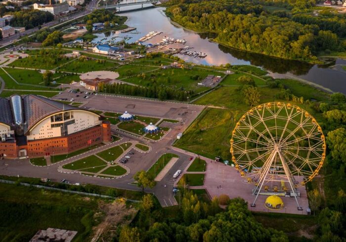 Панорама Ярославля с высоты на экскурсии от компании "Captour"