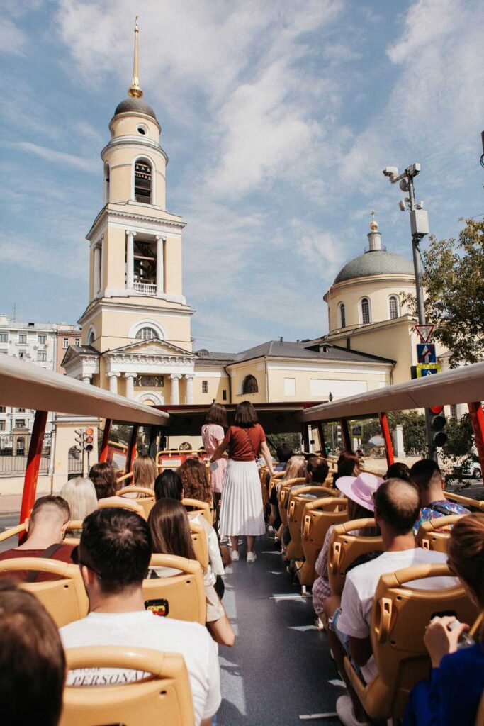 Фото с экскурсии по Москве на двухэтажном автобусе